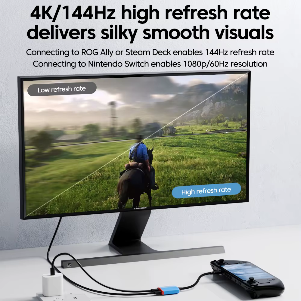 Hub USB 2.0 PD100W USB-C pour carte de capture vidéo Hagibis Switch 2
