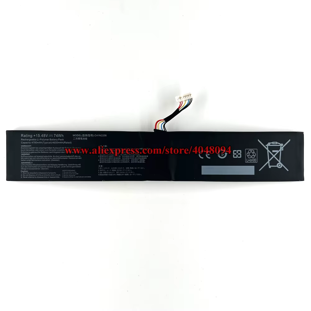 Batterie C41N2208 pour ASUS ROG ALLY Gaming, série portable RC71L/PC71L, extension haute capacité de 74wh, mise à niveau mod gratuite, tous les outils