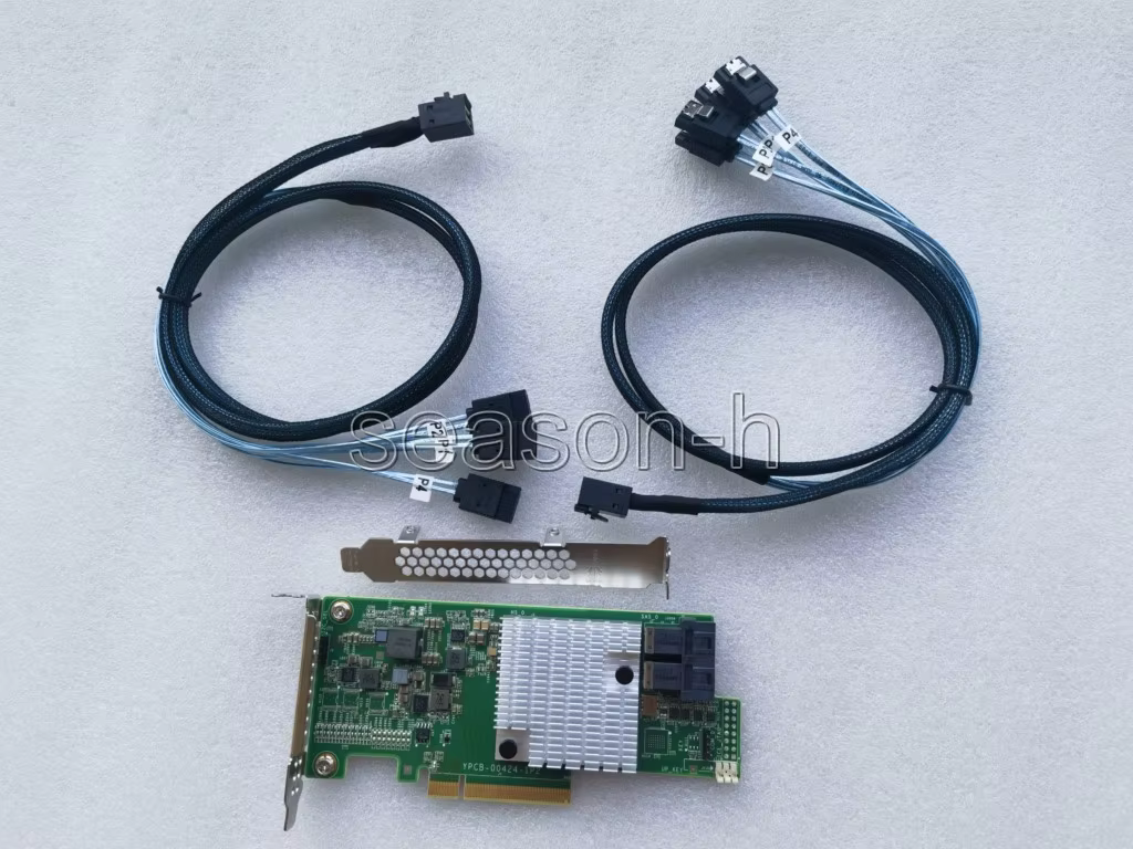 SAS 3008-IT SAS3008 YZCA-00424 SASASATA 8PORT 12G HBA CARD = 9300-8I + 2pcs 8643-4SMi8