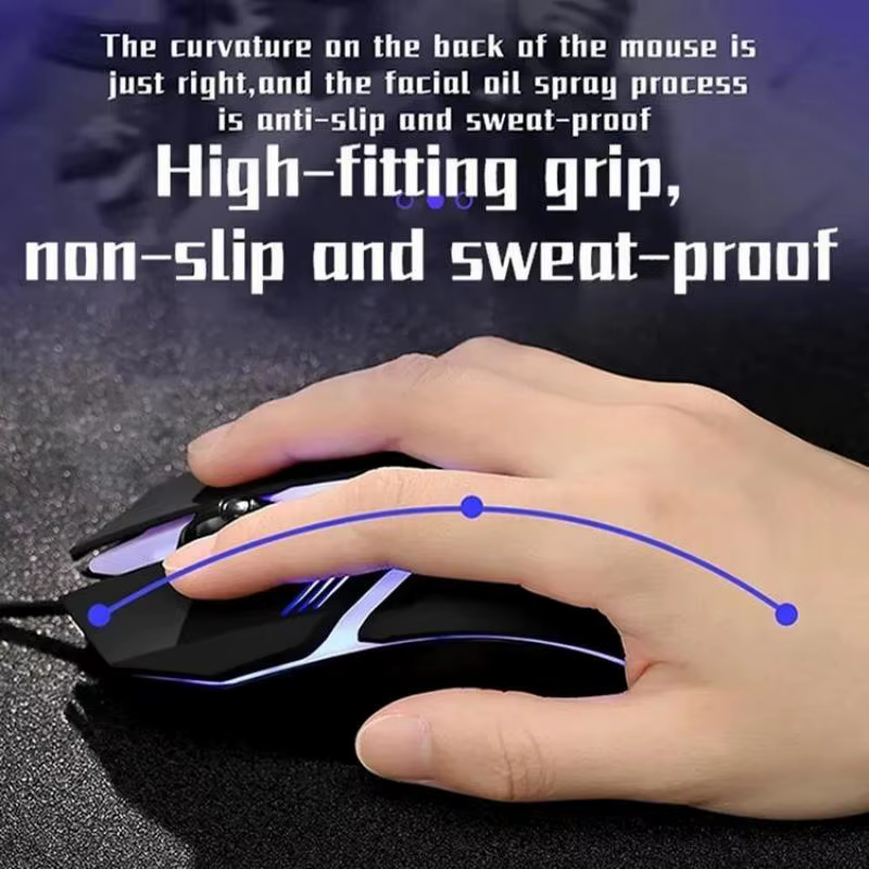 20251 PC identique M01 sport LED lumineux rétro-éclairé USB filaire souris de jeu pour ordinateur de bureau