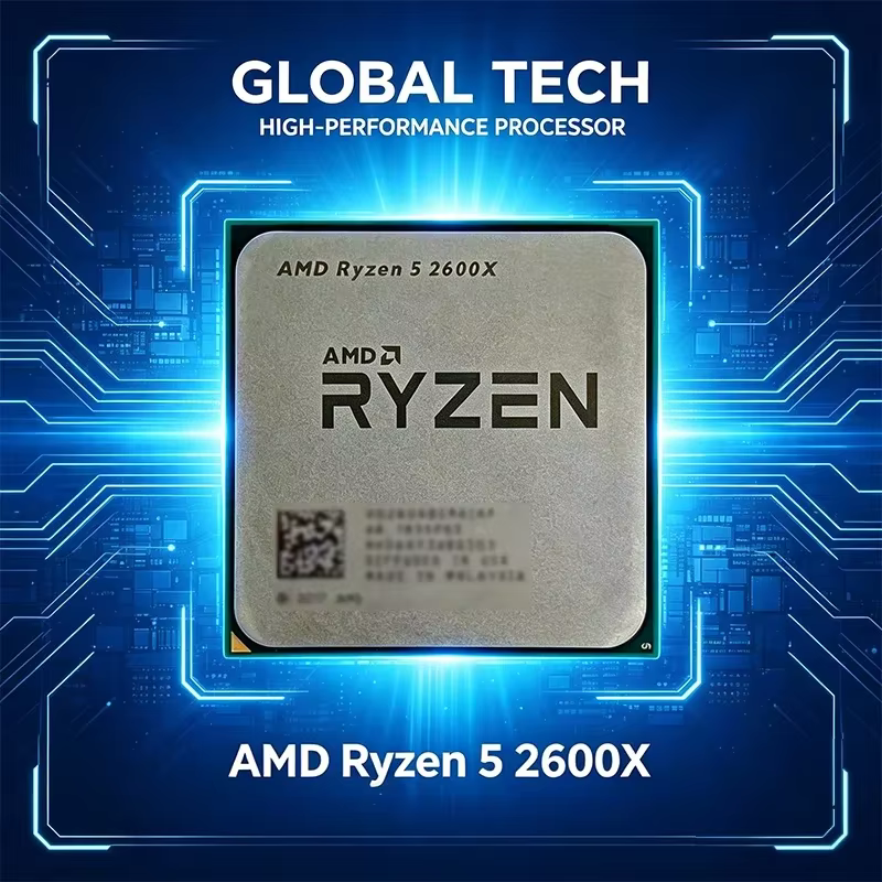 Processeur de bureau gaming AMD Halcyon Ryzen 5 R5 2600X 6 cœurs 12 threads 3