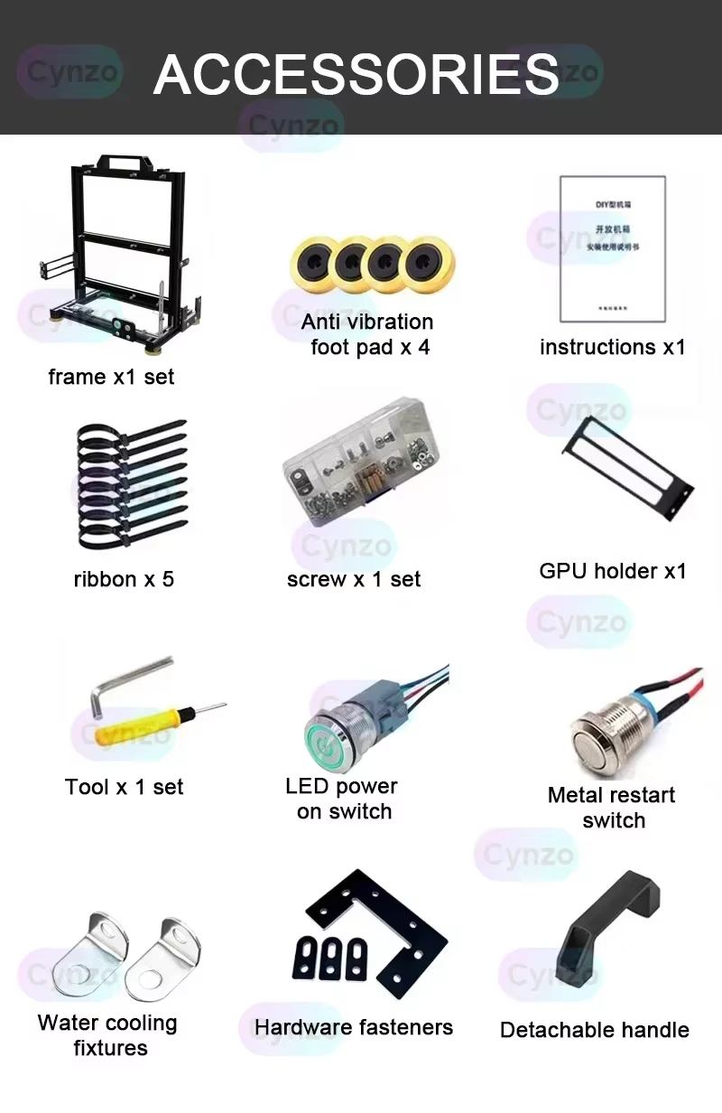 Support de cadre de boîtier de PC ouvert ITX MATX ATX