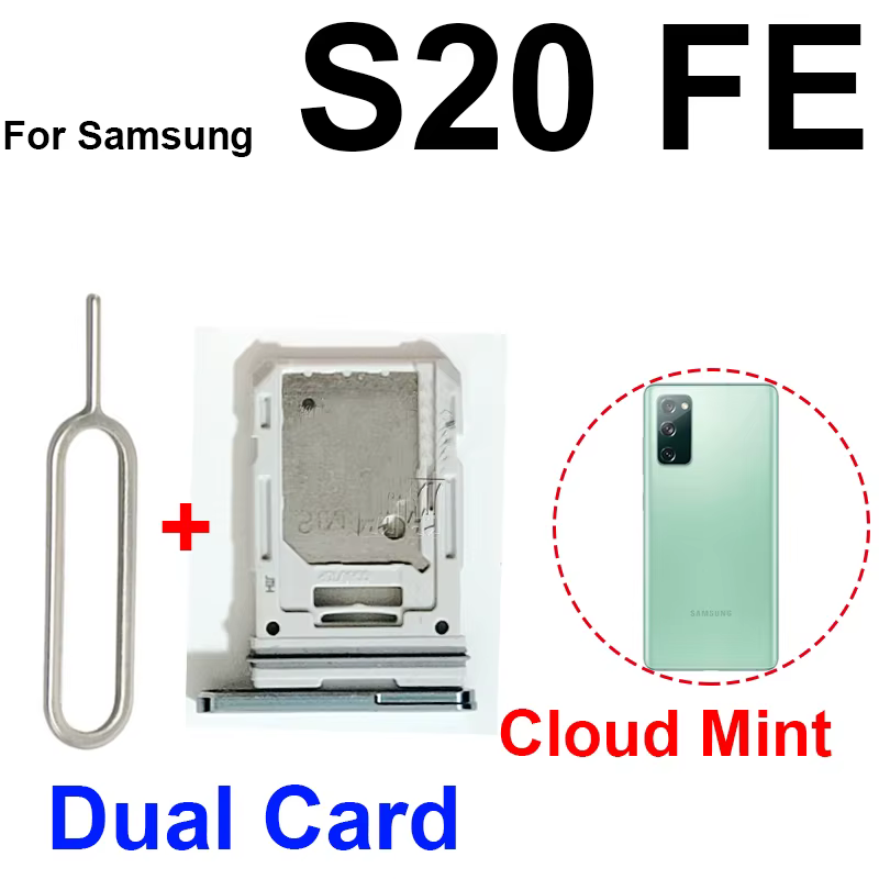 Plateau de lecteur de carte SIM simple + double, 1 pièce, pour Samsung Galaxy S20 FE SM-G781B G781U G781N G7810, support de carte SIM SD pour téléphone portable