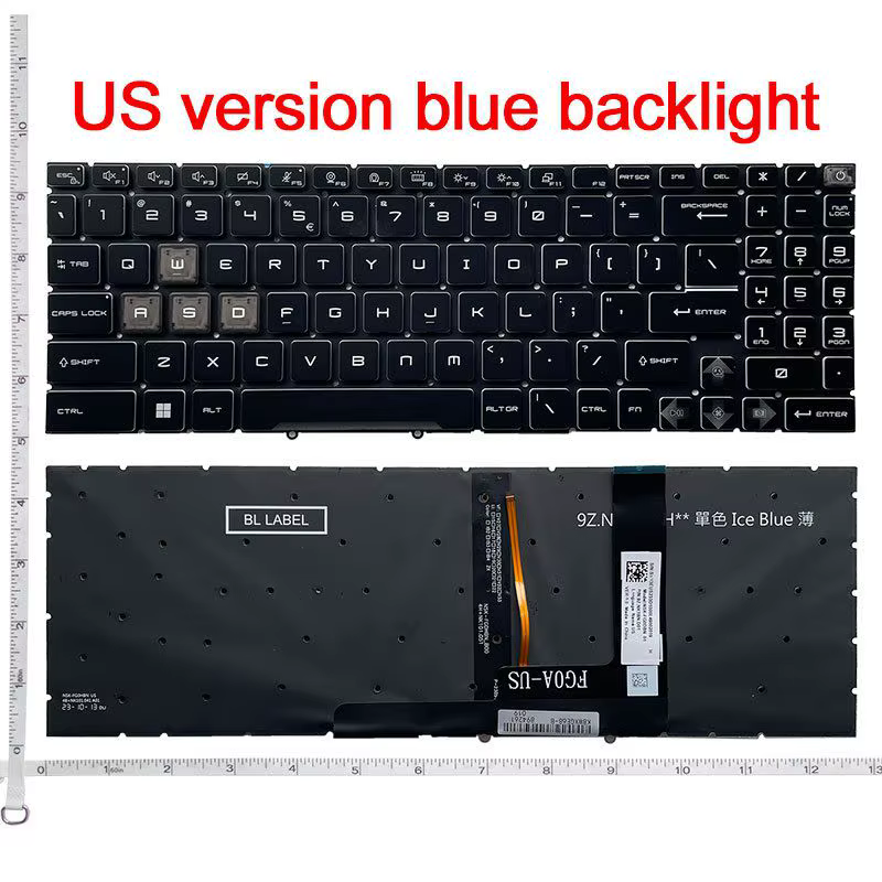 Nouveau clavier d'ordinateur portable américain pour MSI Crosshair 15 B12UEZ Cyborg15 A12VE A13V pulse15 B13v Katana 15 B13VFK B13VGK B13VEK B12VGK B12VFK