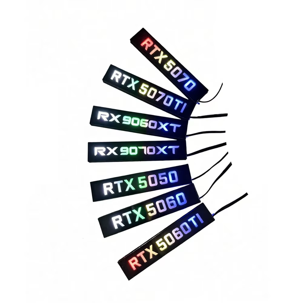 Panneau d'éclairage latéral MOD ARGB VGA GPU pour RTX GTX 5050 5060 5060TI 5070 5070Ti 5080 5090