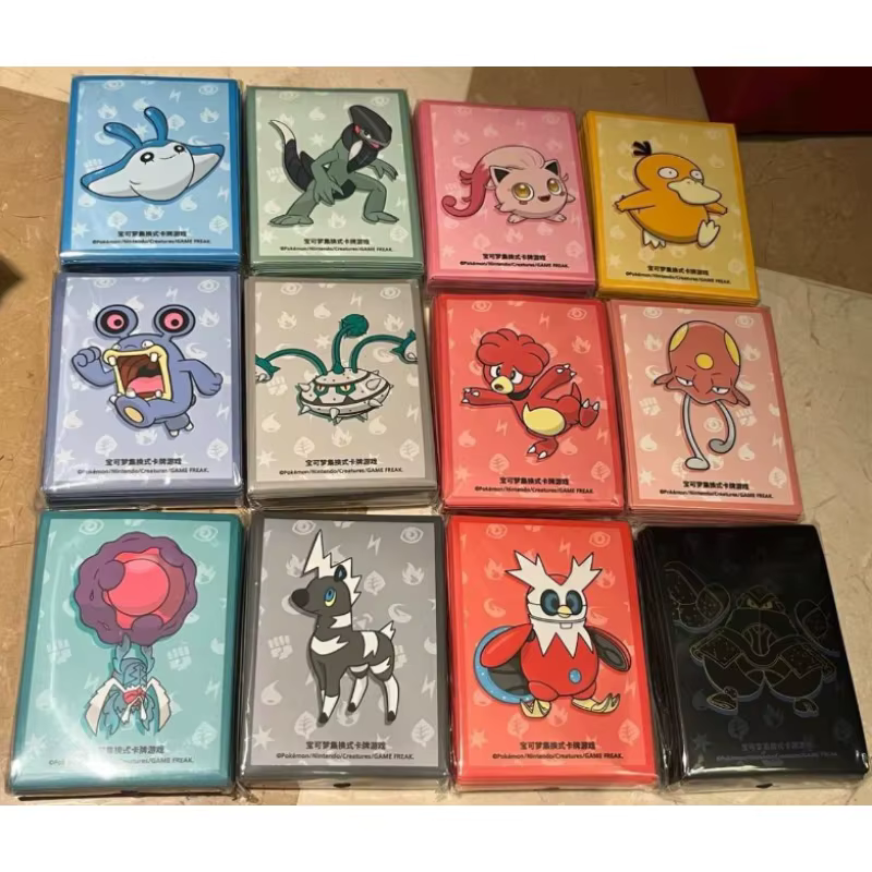 100% Original Pokemon 64 pièces manchon de carte voyage boîte-cadeau commerce PTCG simplifié chinois à collectionner couverture de Protection jouet cadeaux
