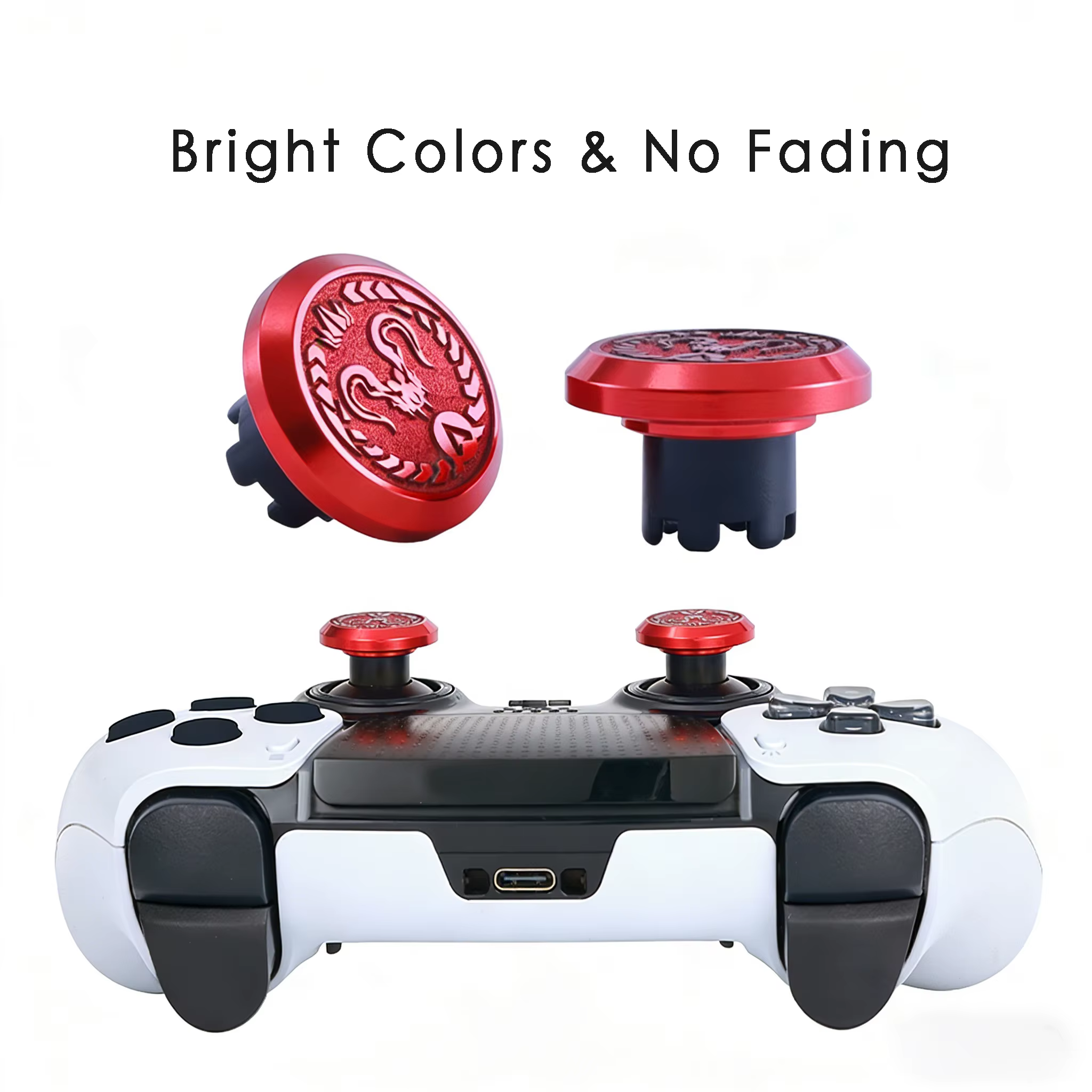 Capuchon et jeu de palettes de Joystick en métal 6 en 1 pour manette PS5 Elite
