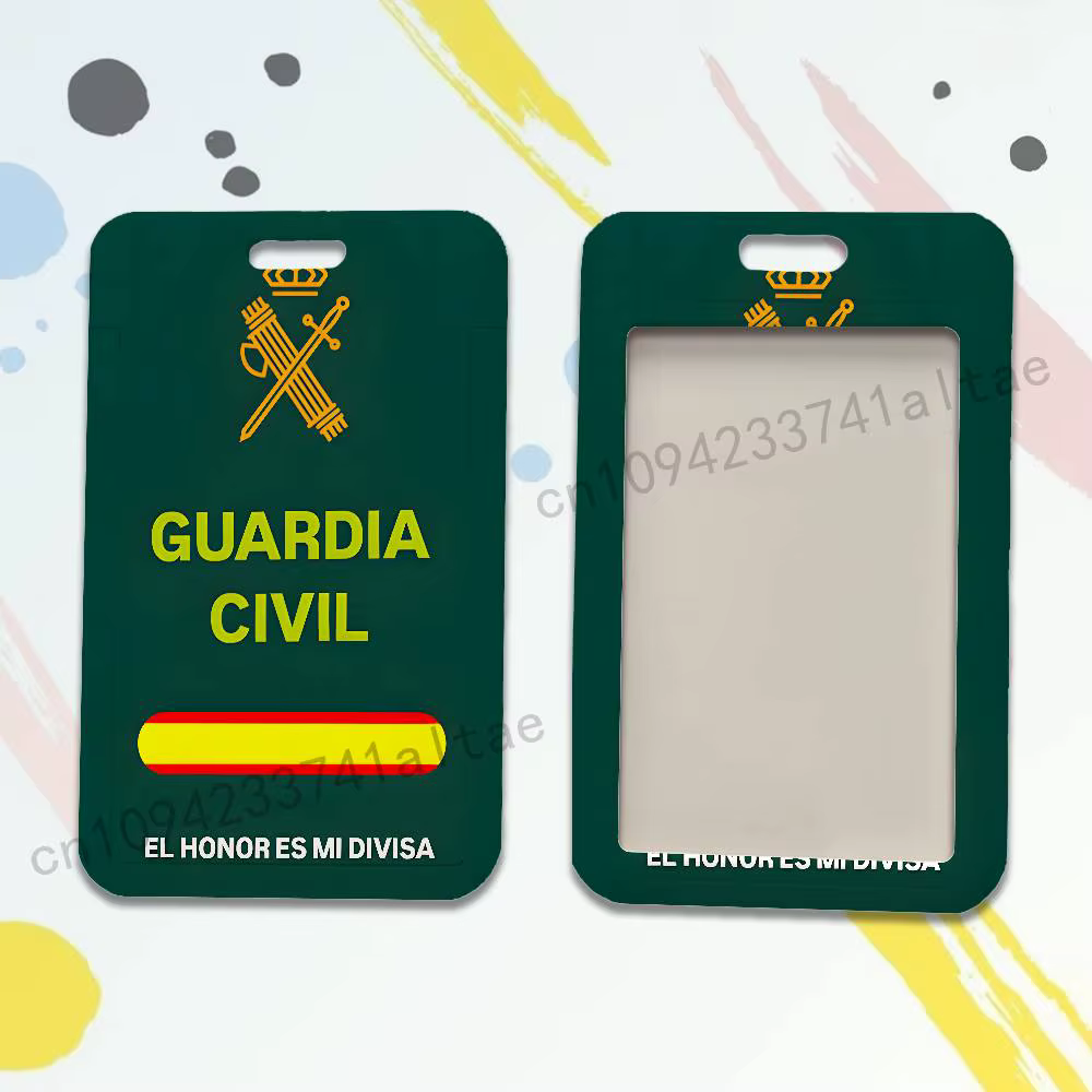 Porte-badge d'identité avec emblème de la Guardia Civil espagnole, pour carte de transport, carte de travail, pochette de poitrine, cadeau pour étudiants