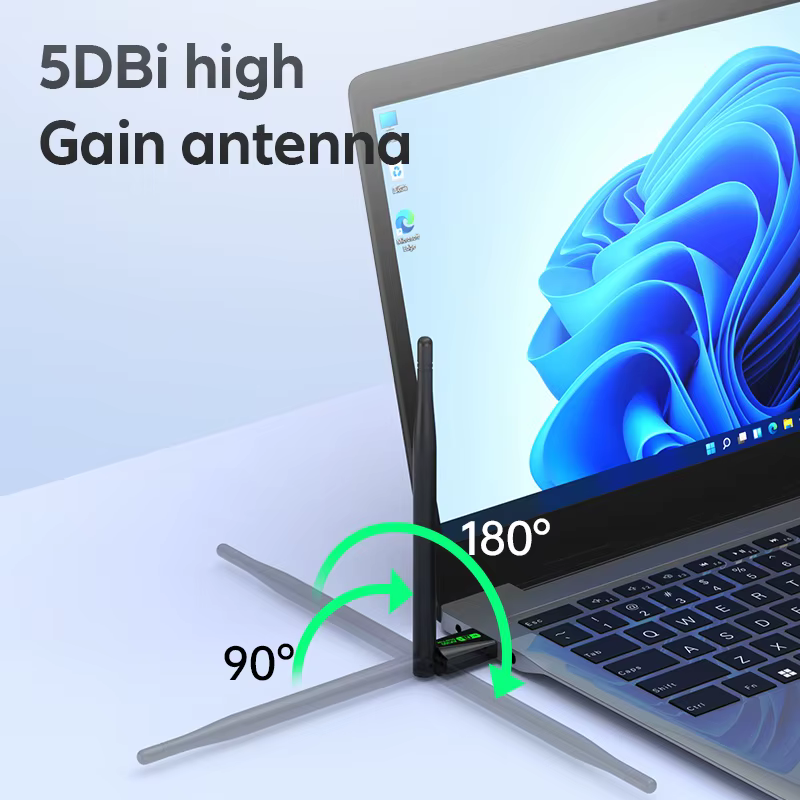 WiFi 6 carte réseau sans fil avec antenne Bluetooth 5.4 2.4G/5Ghz adaptateur