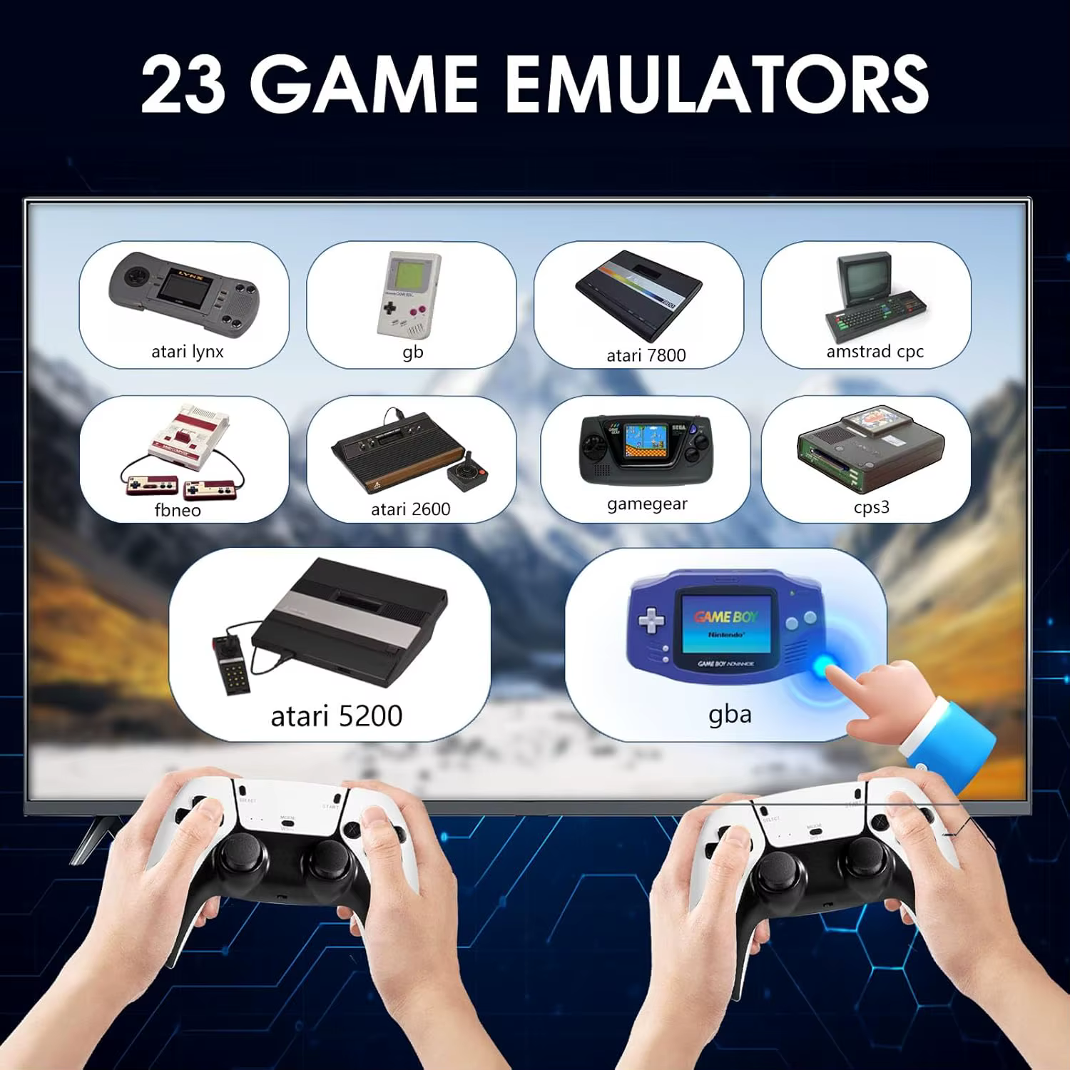 Nouvelle console de jeu rétro 2026 avec 23 émulateurs et plus de 20 000 jeux intégrés