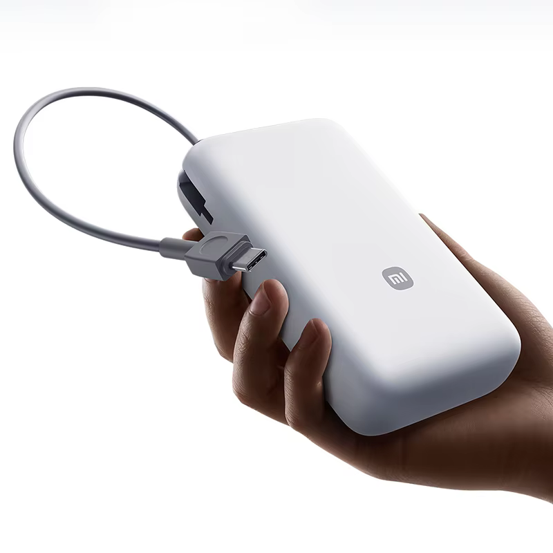 Batterie externe Xiaomi avec câble intégré 20000mAh 22.5W PB2020MI USB-C, charge rapide bidirectionnelle, portable, pour iPhone 15 16 Xiaomi