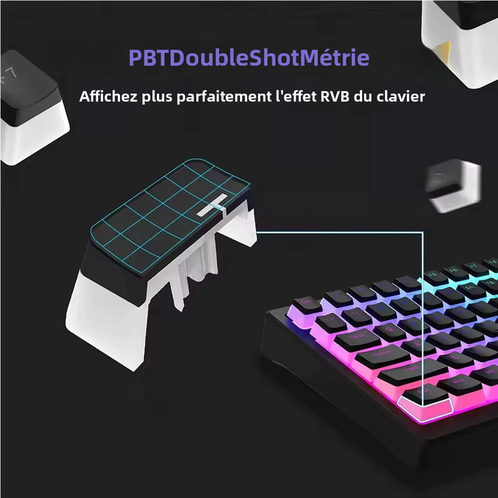 Capuchons de touches pour Corsair Razer SteelSeries Akko Keychron clavier mécanique de jeu Double injection PBT rétro-éclairé Keycap profil OEM Keyset