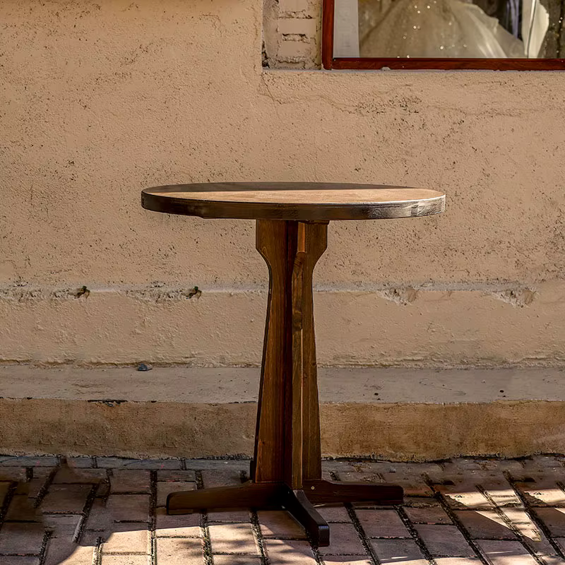 Table pliante Vintage en bois massif, Table basse pour salon, balcon, Table à thé, peu encombrante pour petits appartements, décoration de la maison