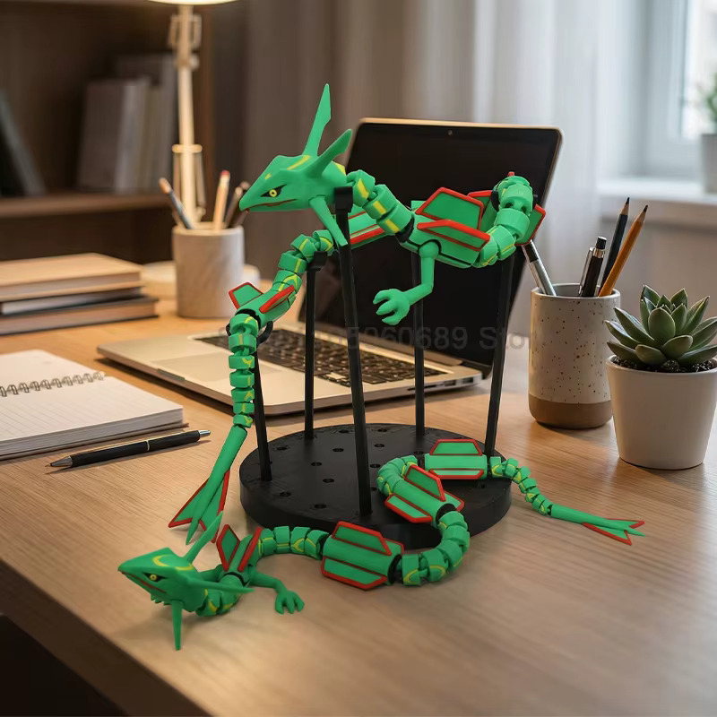 Impression 3D brillant Rayquaza figurine dessin animé Rayquaza Collections modèle bureau ornement décoration cadeau jouet