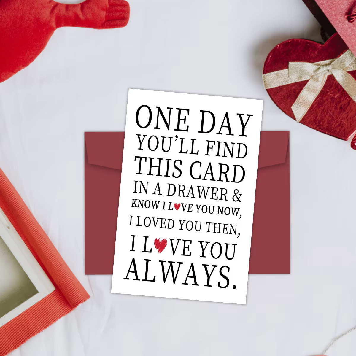 Carte d'anniversaire d'amour en forme de cœur, carte de vœux je t'aime toujours pour lui, son maman, femme, amant, parfaite pour la Saint-Valentin, le mariage