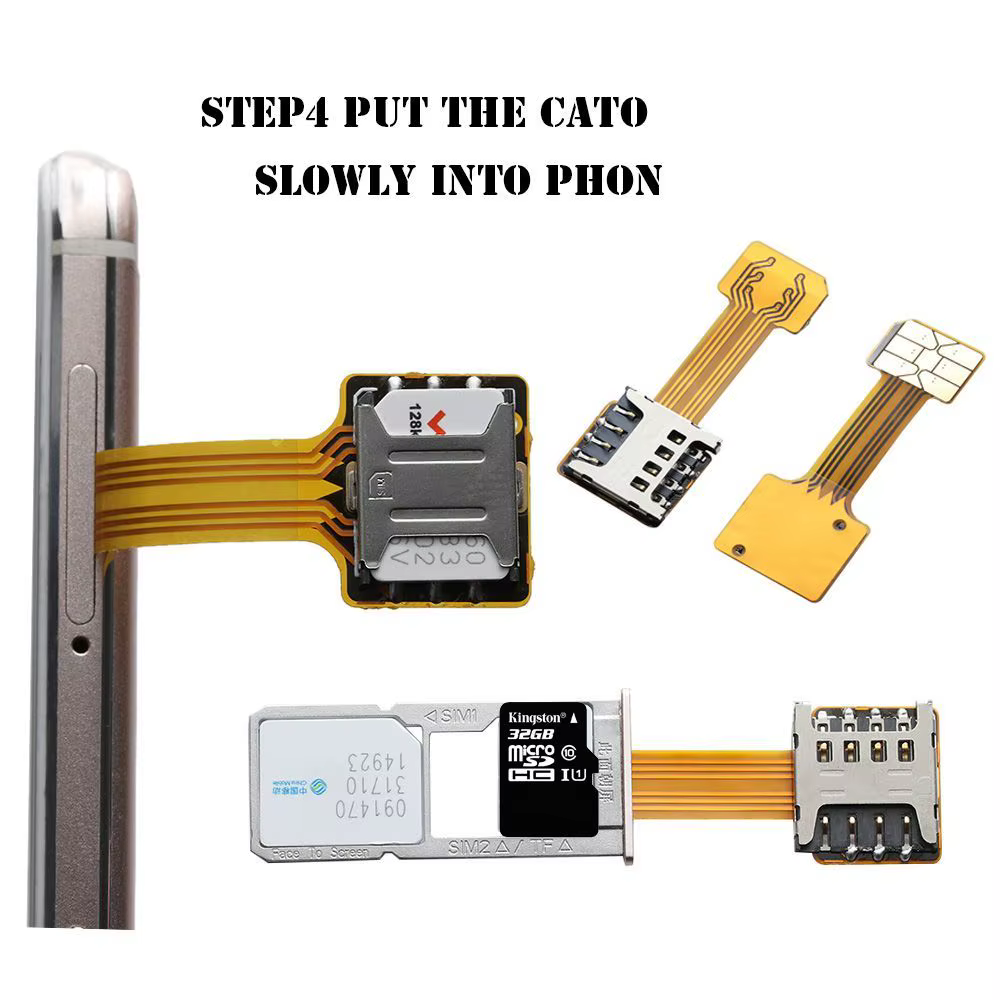 Adaptateur double carte SIM Geek DIY TF Nano Cato pour extension de carte Micro SD, emplacement SIM hybride