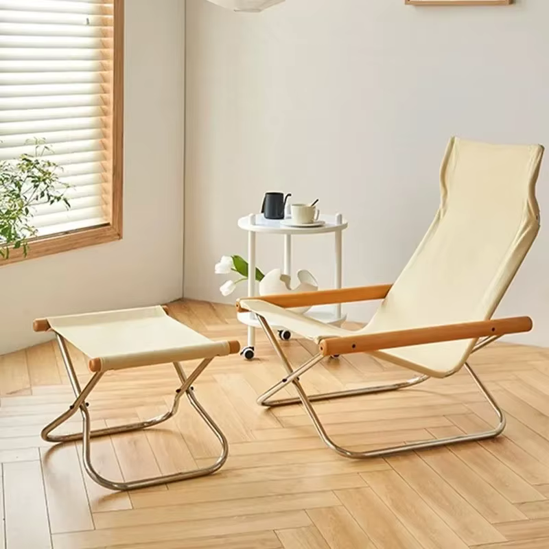 Japonais Simple toile canapé Chaise Longue japonais balcon ménage paresseux loisirs de plein air Chaise de plage Chaise pliante