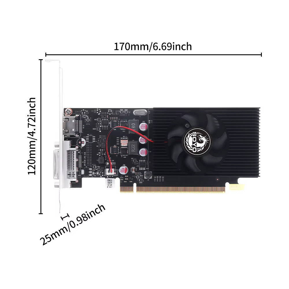 Carte graphique NVIDIA GeForce GT 1030 2 Go GDDR5 64 bits PCIe x4 3.0