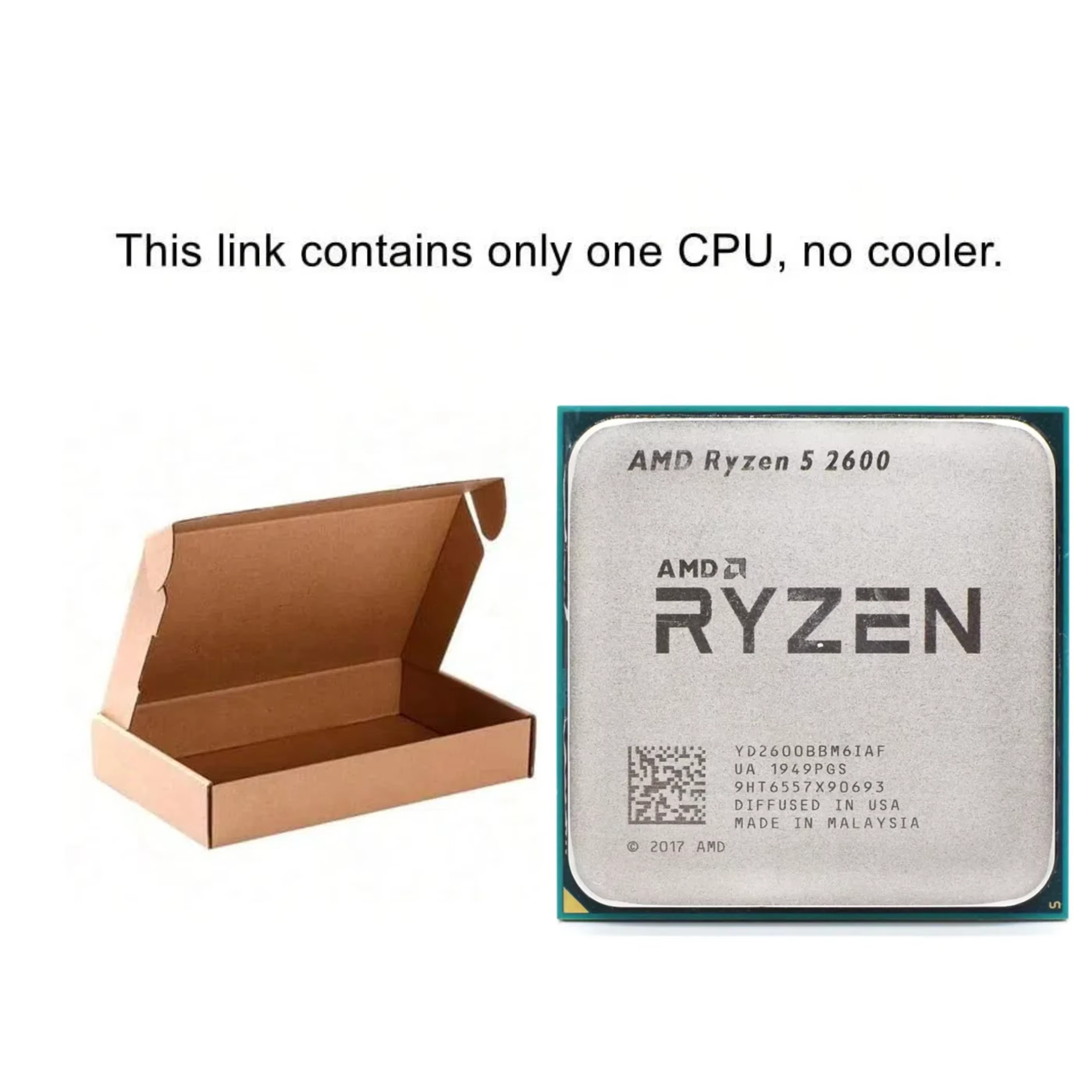 Processeur de bureau pour jeux AMD Ryzen 5 2600 6 cœurs 12 threads 3