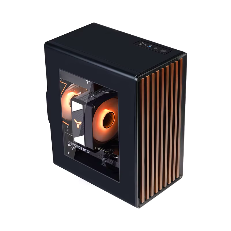 WJCOOLMAN Série Craftsman - Petit châssis pour ordinateur de bureau domestique - Prend en charge la carte mère M-ATX - PC de jeu compact