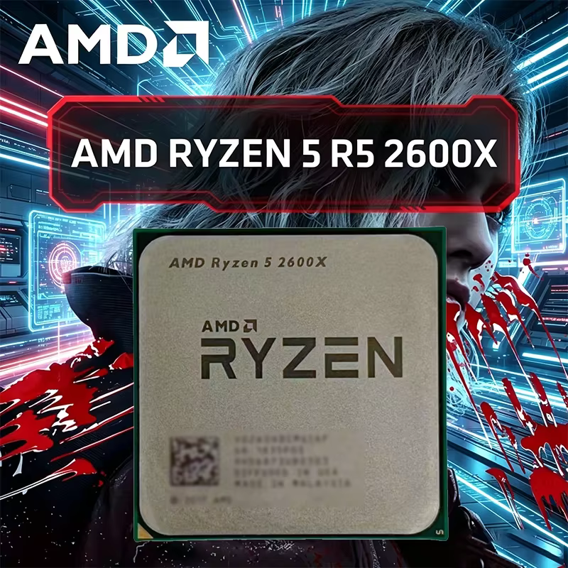 Processeur de bureau gaming AMD Ryzen 5 2600X 6 cœurs 12 threads 4