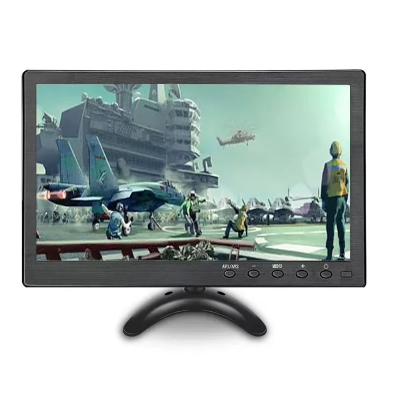 Écran LCD IPS HD de 10.1 pouces, compatible HDMI, VGA AV Bnc, moniteur d'entrée pour PC, ordinateur, caméra de secours, CCTV, TV, boîte de jeu RPI