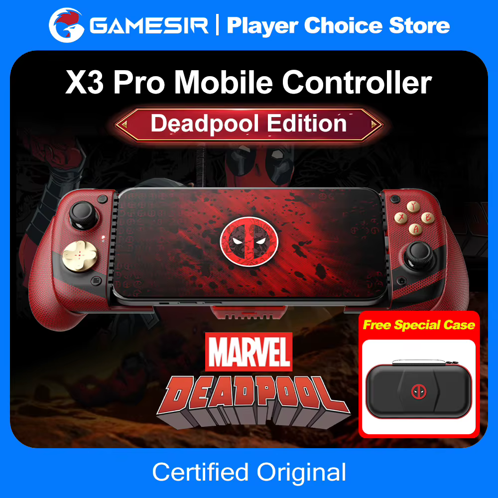 Manette de jeu mobile GameSir X3 Pro Deadpool Edition pour iPhone 16/15 Series et téléphones Android