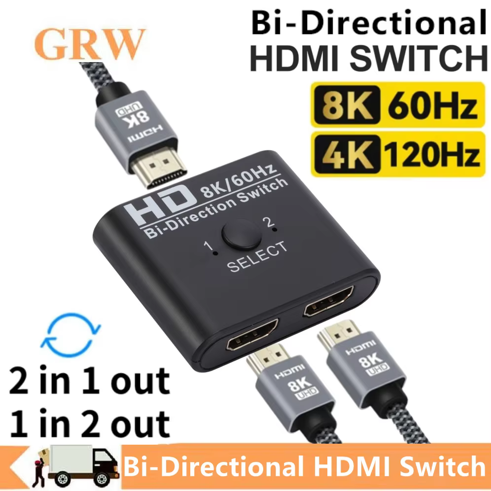 Commutateur HDMI bidirectionnel 8K 60Hz 1x2/2x1