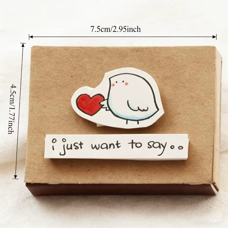 1 pièce - Boîte à messages romantique « Je t'aime » - Cadeau fait main - Carte pour la Saint-Valentin, anniversaire, mariage - Surprise pour elle/lui 