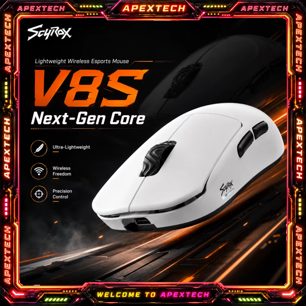 Souris de jeu sans fil ultra-légère Scyrox V8 36g