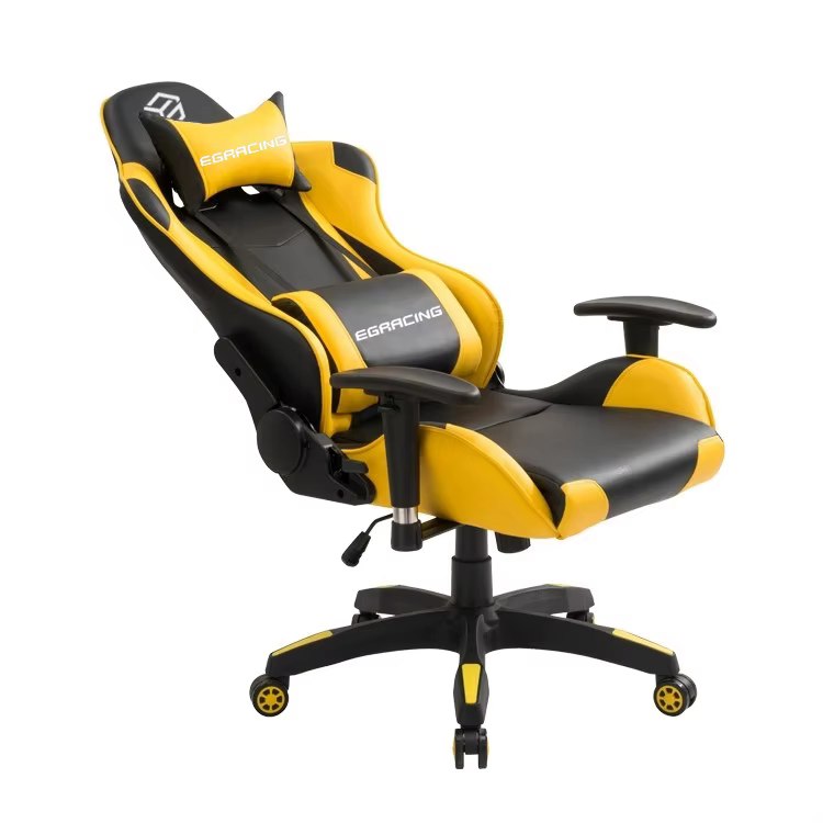 Chaise de Gamer Moderne Personnalisée Noire et Jaune