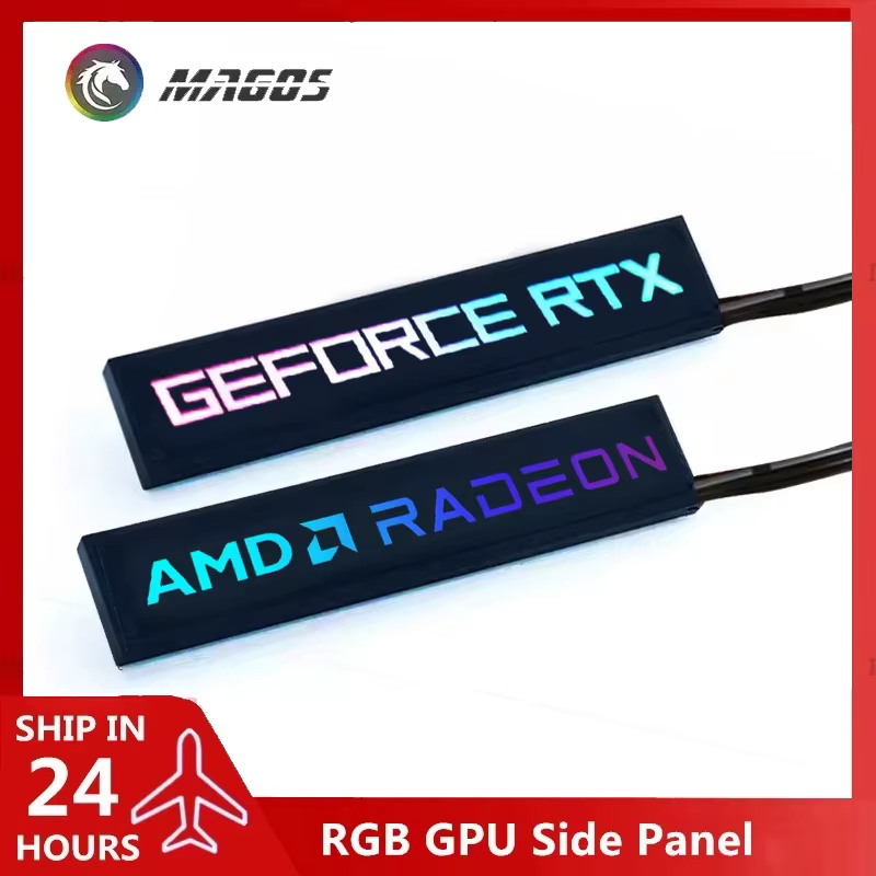 Panneau latéral de carte graphique RGB RTX AMD GeForce GPU modifier 5V 3 broches ARGB AURA SYNC boîtier PC bricolage MOD