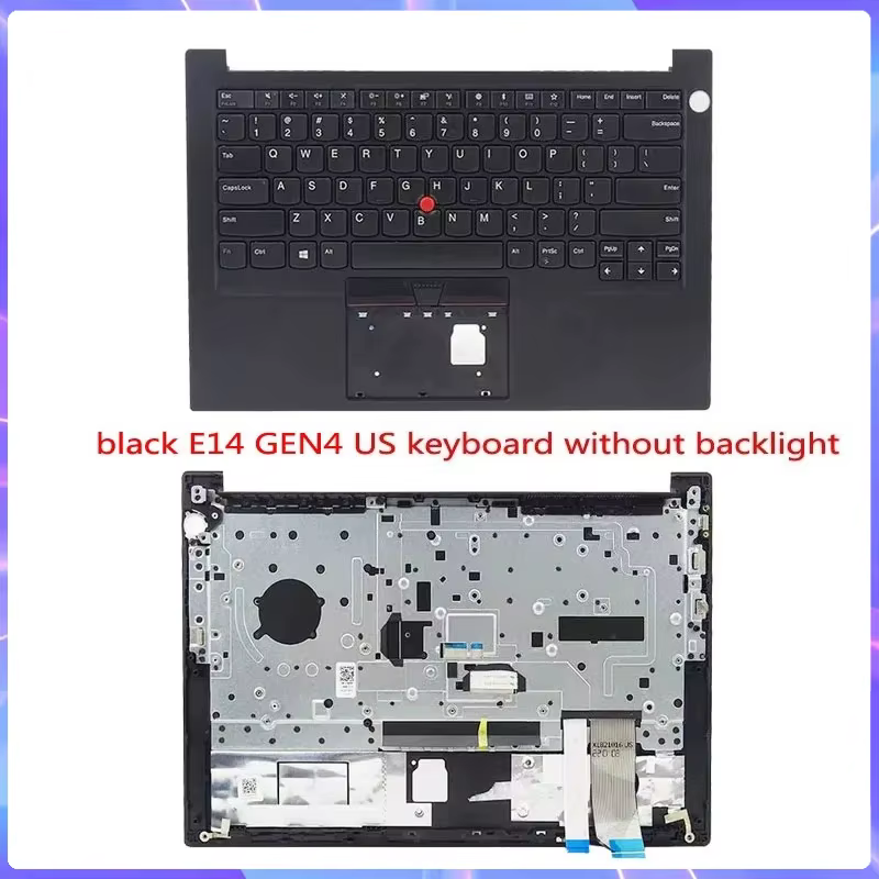 Nouveau pour Thinkpad E14 Gen2 GEN3 GEN4 remplacement d'ordinateur portable avec repose-paume clavier américain/couvercle hôte clavier/noir argent