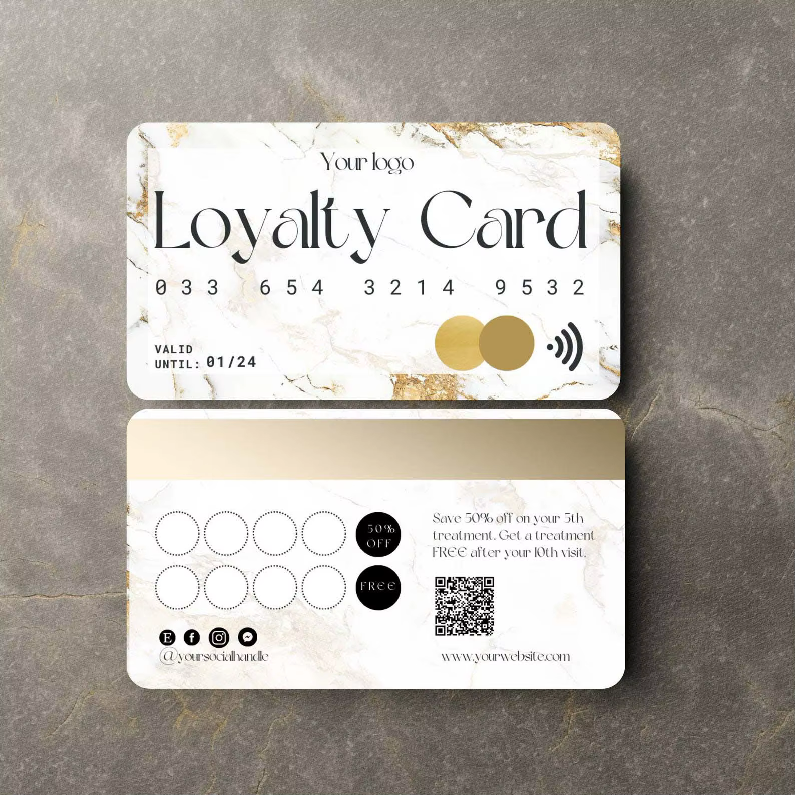 Cartes de visite en PVC personnalisées, style Instagram, coins arrondis, pour le bureau, design gratuit, code QR, imperméables, conception gratuite