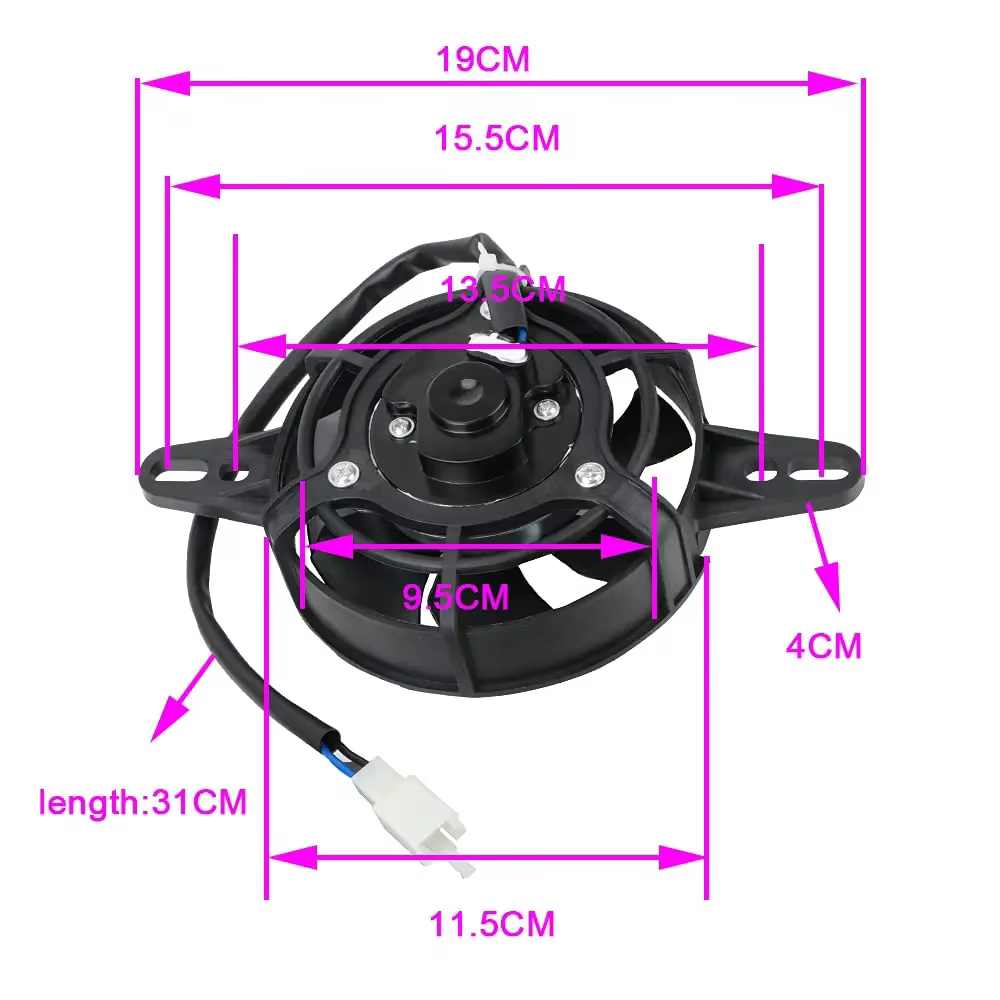 Engine Religions-Ventilateur de Refroidissement à Eau et Huile pour Façades, Go Kart Bumosquito Moto D343 Vélo UTV, 125cc 150cc 200cc 250cc pouvez-vous 6 RL