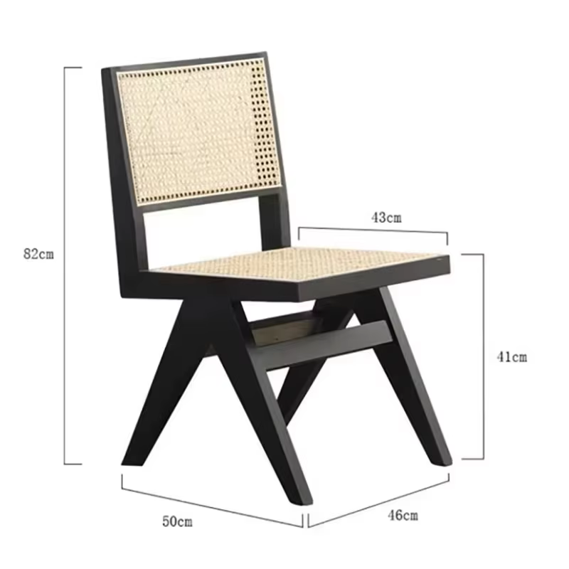 Chaise De salle à manger européenne en rotin, style nordique, gain De place, chaises De salle à manger en bois, meubles De cuisine nordiques du milieu du siècle