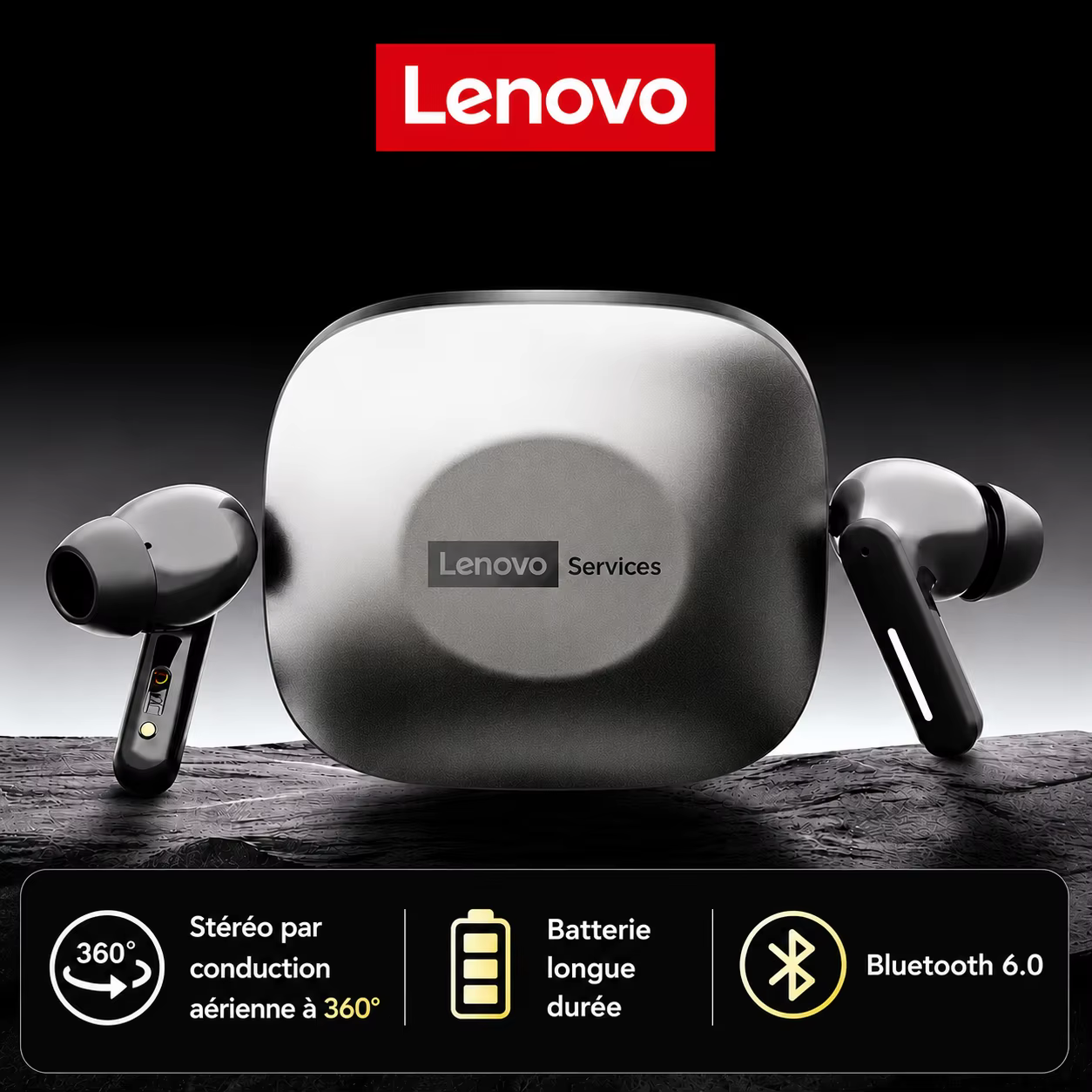 Casque de jeu sans fil Bluetooth 6.0 Choice Lenovo LE209