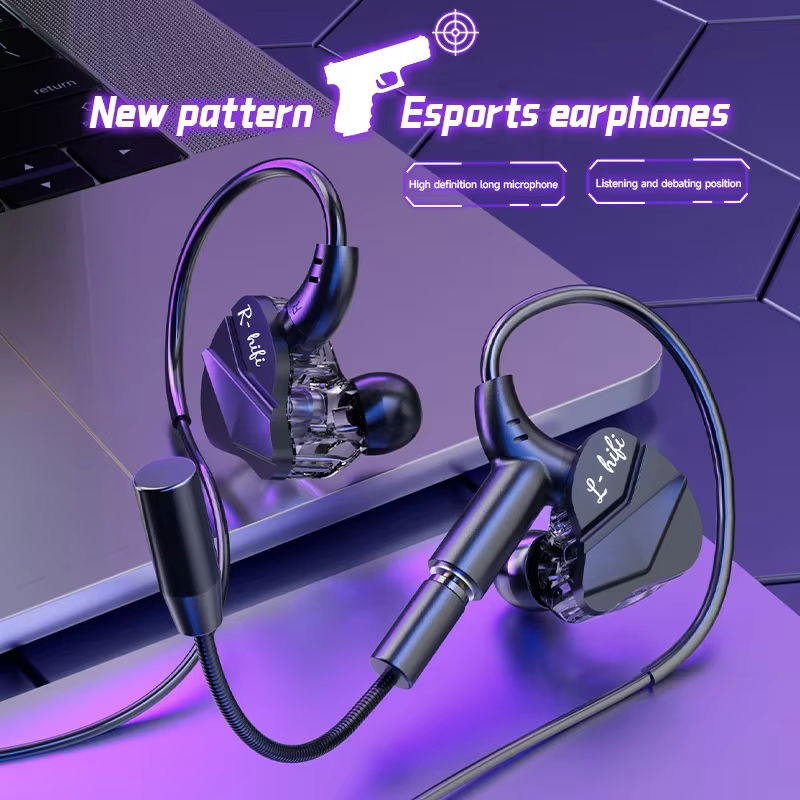 Écouteurs de jeu casque de joueur avec double Microphones Typec & 3.5mm