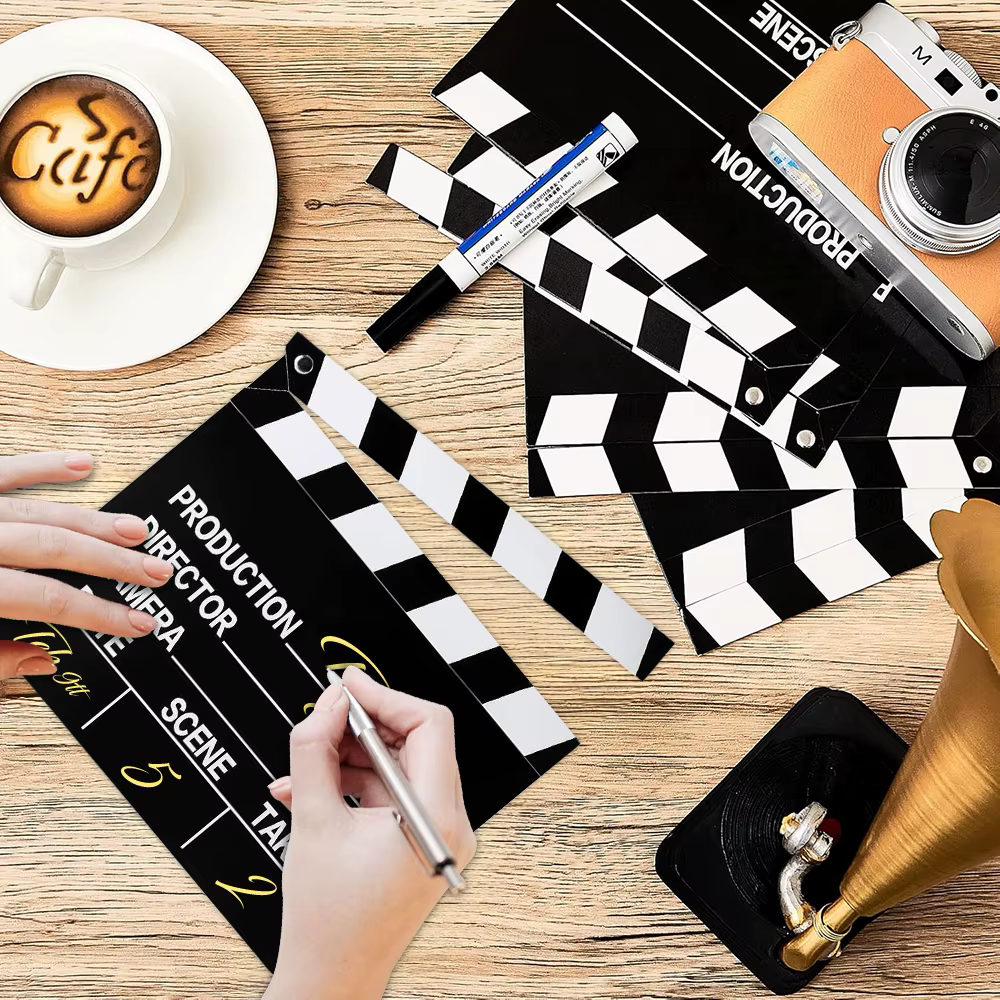 Clapboard de cinéma pour fêtes et événements, accessoire de jeu pour soirées cinéma