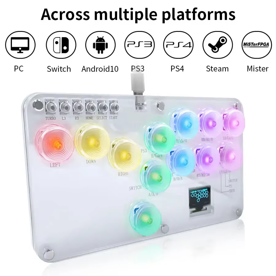 Contrôleur de bâton de combat d'arcade de clavier de Hitbox