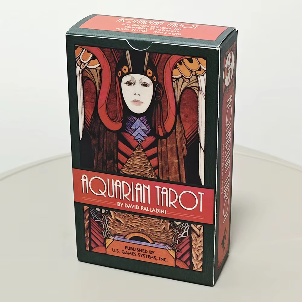 Jeu de Tarot aquaire 78 cartes de Tarot classiques imprimées sur 350GSM Double papier cartonné en relief 12*7cm