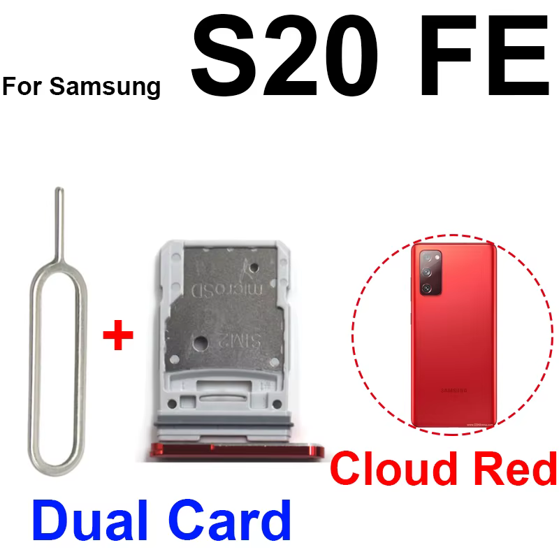 Plateau de lecteur de carte SIM simple + double, 1 pièce, pour Samsung Galaxy S20 FE SM-G781B G781U G781N G7810, support de carte SIM SD pour téléphone portable