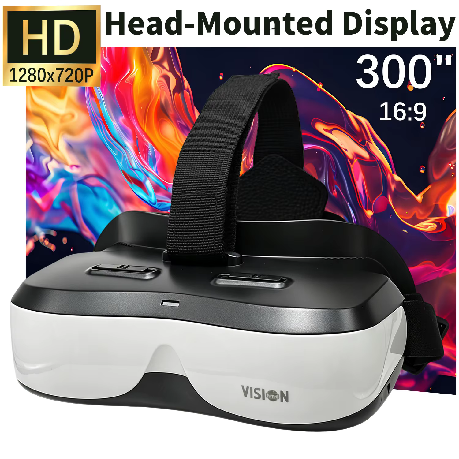 Moniteur portable à fixation sur tête 300 pouces 290g ultra-léger