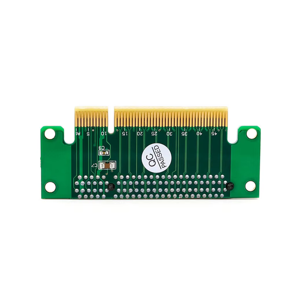 BTBcoin PCIE PCI Express 8X 90 degrés adaptateur Riser carte pour 1U coque d'ordinateur châssis PC convertisseur