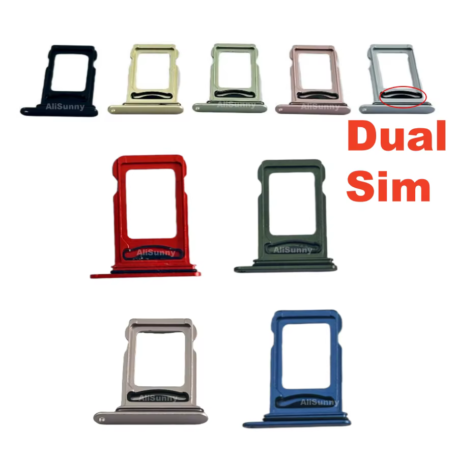 1 jeu de câbles flexibles pour lecteur de carte Sim double + emplacement pour plateau pour iPhone 15 Plus 14 13 adaptateur de support de connecteur Nano