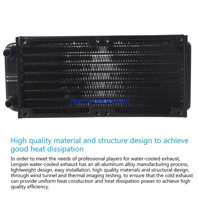 02DD 1/4 "radiateur d'échangeur chaleur en aluminium pur à 10 tuyaux pour ordinateur CPU CO2 eau