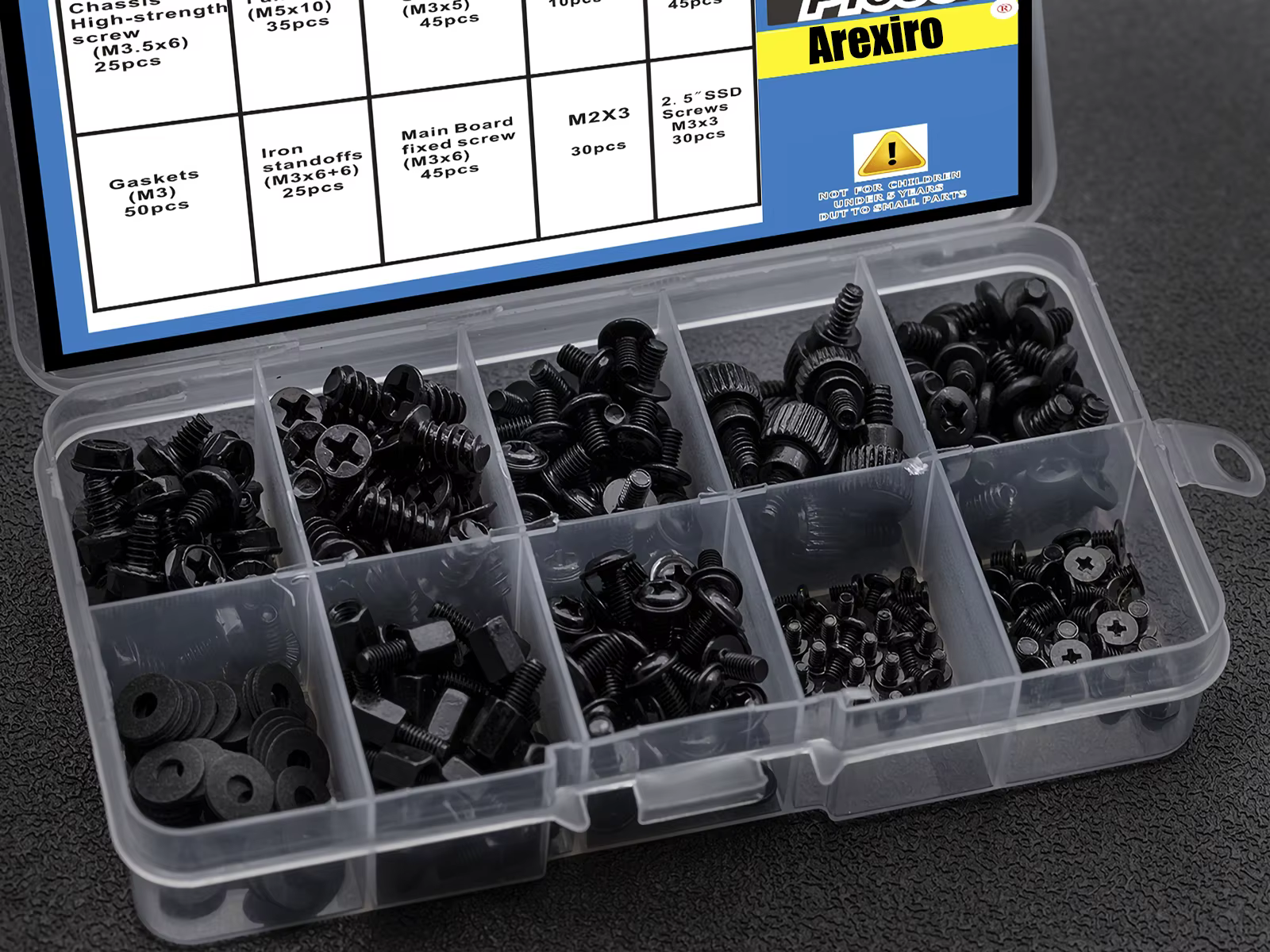 Kit d'assortiment de vis de disque dur pour carte mère
