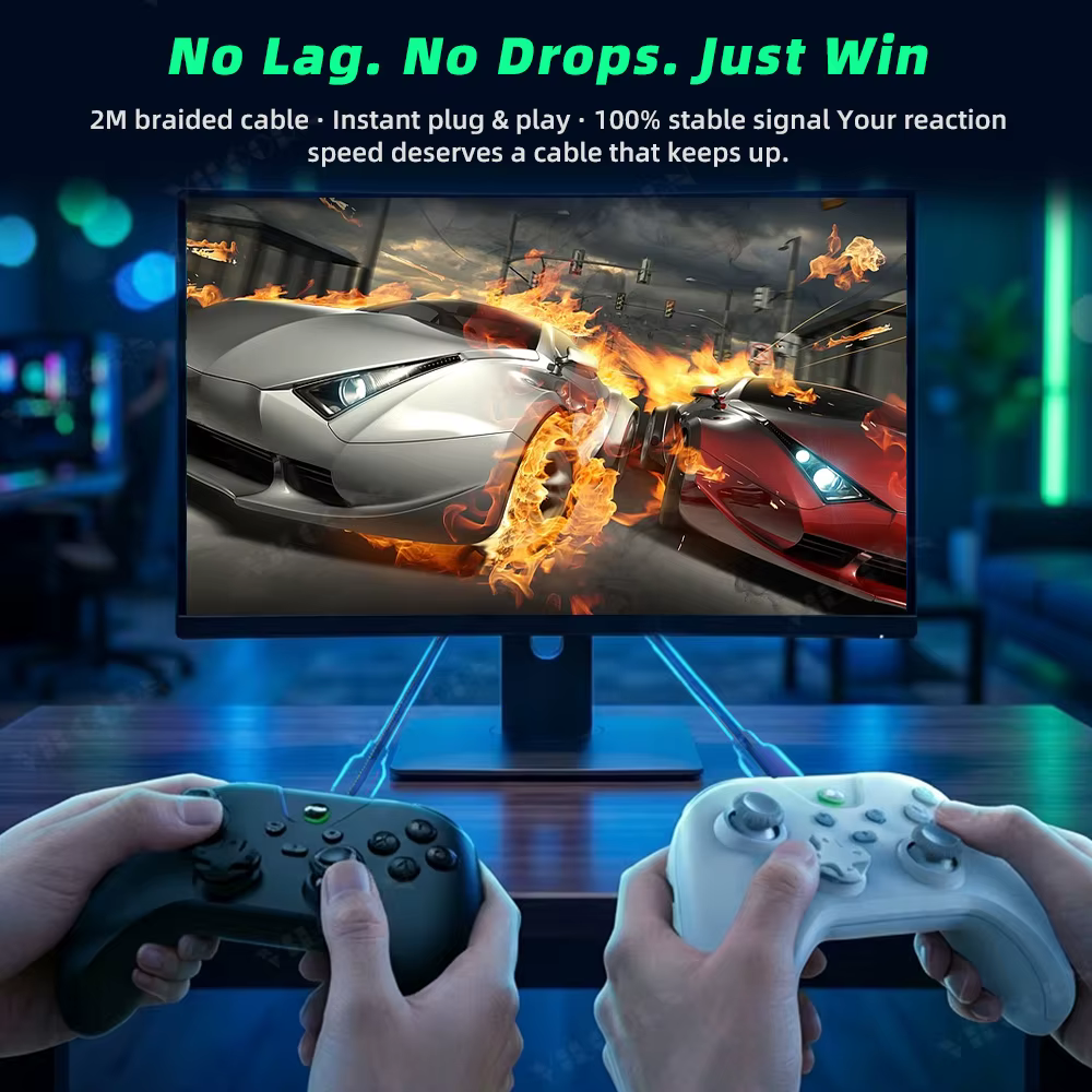 Manette de jeu filaire pour console PS4 et PC - Sans latence.