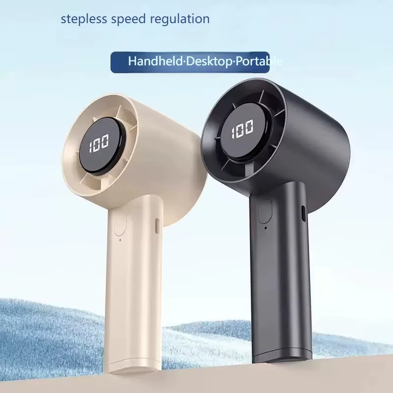 Ventilateur portable mini Lenovo avec écran LED, réfrigération semi-conductrice, 100 vitesses, batterie rechargeable USB, ventilateur d'extérieur