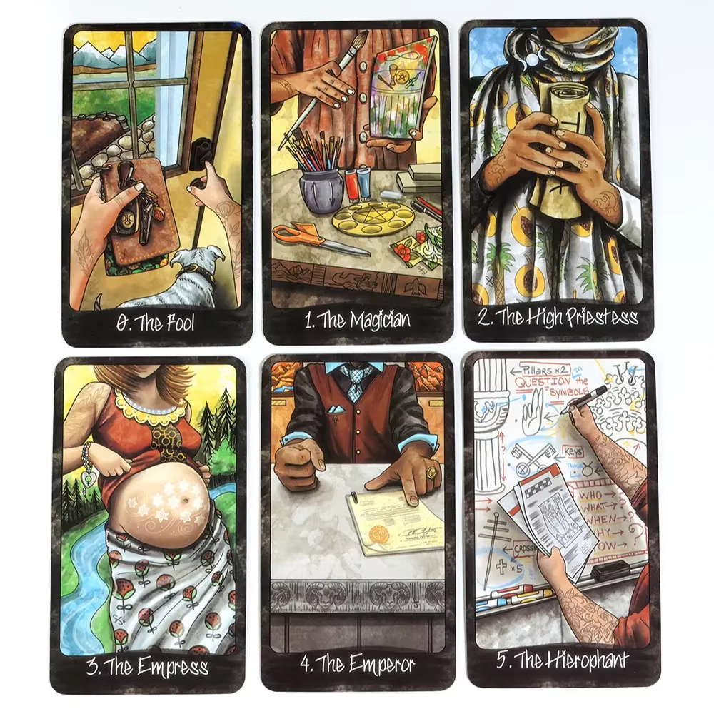 Jeu de cartes de tarot Out of Hand, A 78, art unique, inination Board Games, Taro Playing, Full English Mysterious